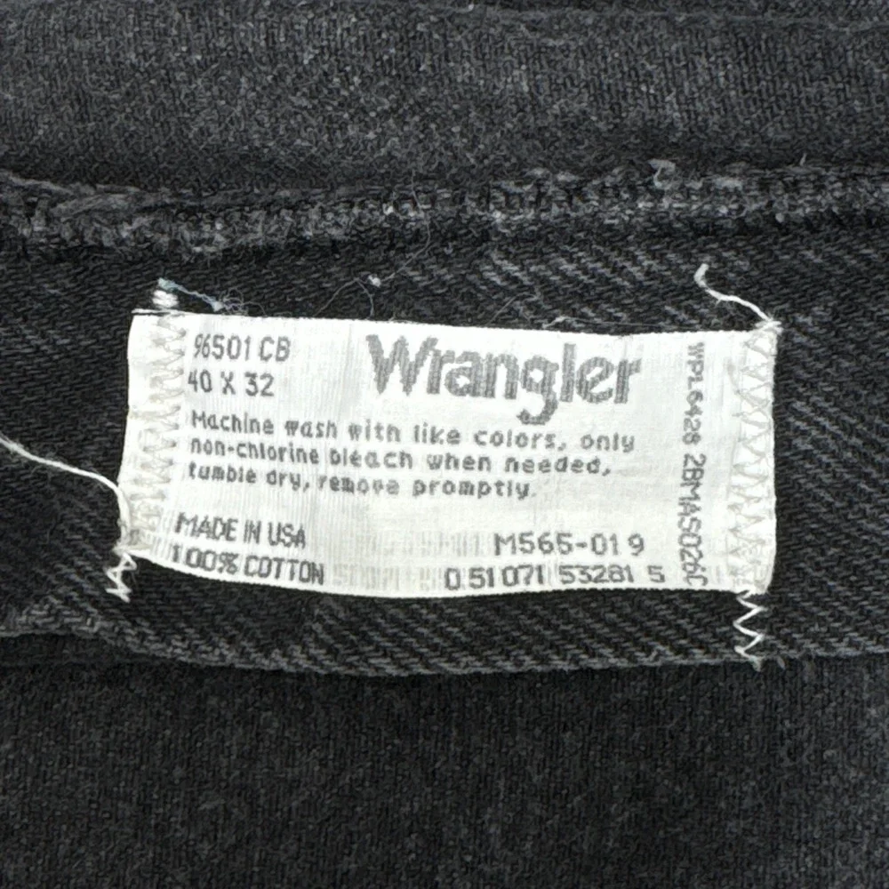 Wrangler Jeans Mens Black Authentic Straight Leg Made in USA Denim